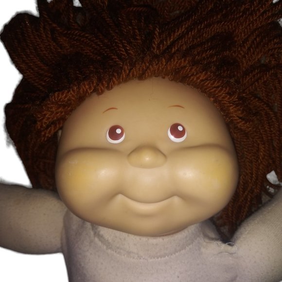 Vintage Heavenly Kids Doll Brown/Red Crochet Yarn Hair Soft Body Girl Doll 1984 - Picture 7 of 7